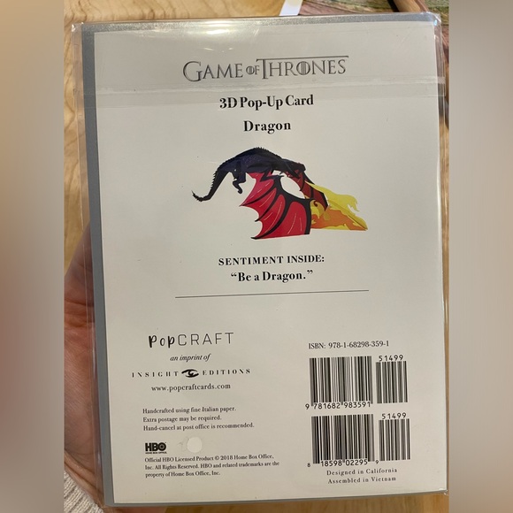 New with tags House of Dragon/ Game of Thrones all occasions card. - Picture 2 of 2